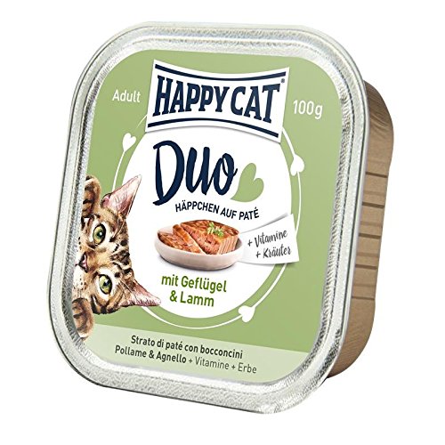 Happy Cat Duo Pat auf Häppchen Gefl. Lamm 12x100g