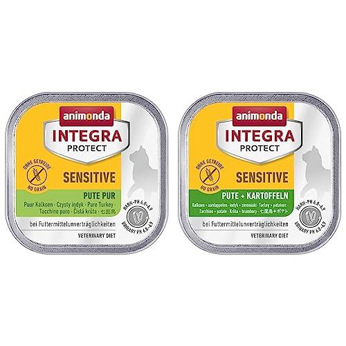 animonda Integra Protect Katze Sensitive animonda Integra Protect Katze Sensitive Diät Katzenfutter Nassfutter bei Futtermittelallergie mit Pute Kartoffel 16 x 100 g