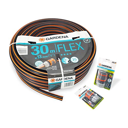 Gartenschlauch Set - Gardena Flex Schlauch 1 2 30m inkl. 2x Schlauchverbinder