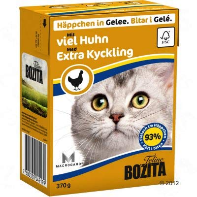 Bozita Chunks in Jelly Huhn 32 x 370 g fur Katzen