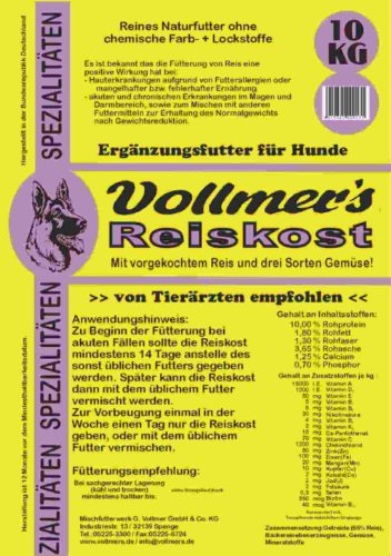 Vollmer s 37102 Hundefutter Reiskost 5 kg