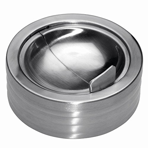 chg 3315-00 Wind-Aschenbecher Höhe 5 5 cm Durchmesser 11 5 cm Silber 1 Stück