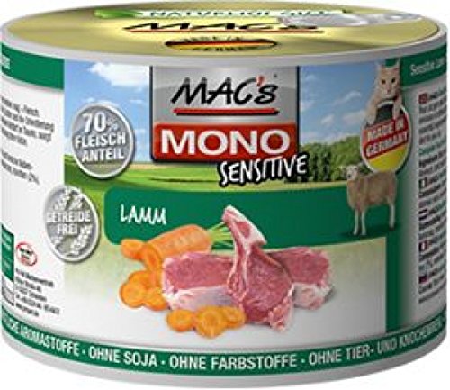 Mac s Katzenfutter getreidefrei Mono Sensitive Lamm Karotte 200 g