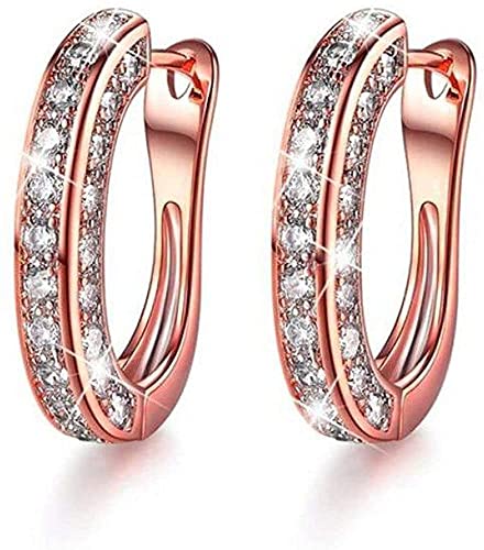 Luxus Damen Shinning Rostfrei Brillanten Runde Ohrpiercing Rosegold Günstiges Design
