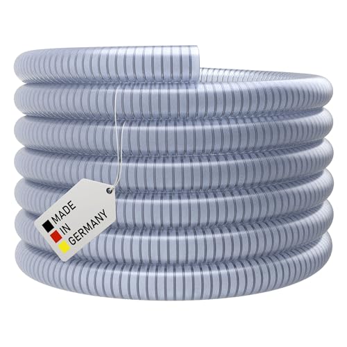 Saugschlauch 25 mm 1 TRANSPARENT Klar Spiralschlauch Förderschlauch Pumpen Druckschlauch 10 m