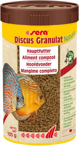 sera Discus Granulat Nature 250 ml 105 g - Hauptfutter für alle Diskusfische Futter für Diskus