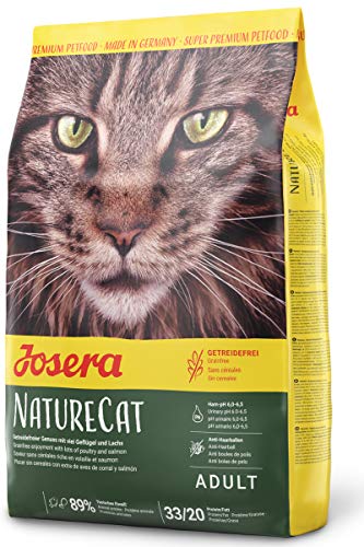 JOSERA NatureCat 1 X 400 G Getreidefreies Geflügel  Und Lachsprotein Super Trockenfutter Für 1er
