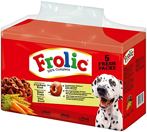 Frolic Hundefutter Trockenfutter mit Rind Karotten und Getreide 1 Karton 1 x 7 5 kg