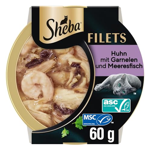  Filets Adult Katzenfutter Huhn Hochseefisch Garnelen 16x 60g