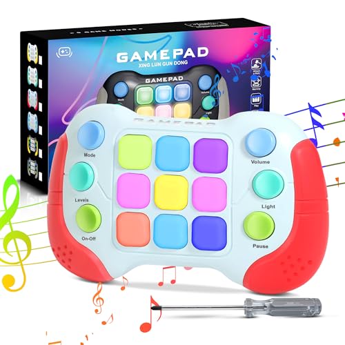  Elektronisches Quick Push 5 Modi mit Sound Licht sensorisches pädagogisches Memory Set Rot Himmelblau