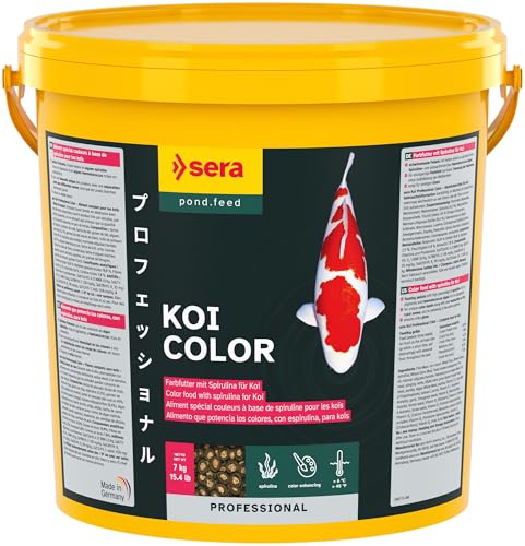  Professional Color Farbfutter 7kg 21 l Koifutter für perfekte Farben für Temperaturen über 8 C Unterstützt das Wachstum von Kois Geringere Wasserbelastung Weniger Algen