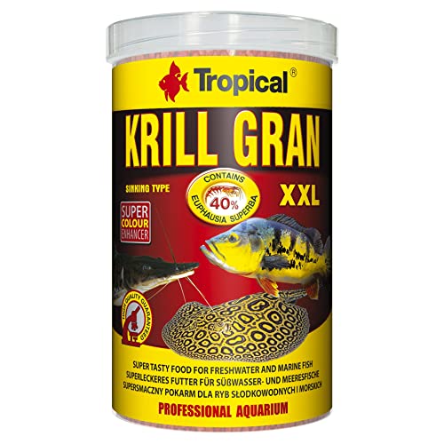 Tropical Krill Gran XXL 1000ml 500g Futter mit Krill zum Färben von Allen fressenden und fressenden Fischen