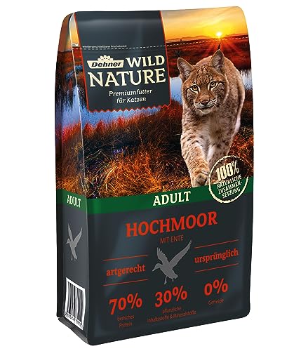 Dehner Wild Nature Katzenfutter Hochmoor Trockenfutter getreidefrei für ausgewachsene Katzen Ente 1.5 kg