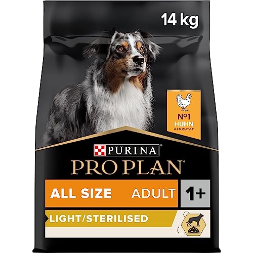 Pro Plan PURINA PRO PLAN All Size Adult Light Sterlised Hundefutter trocken reich an Huhn 1er Pack 1 x 14 kg