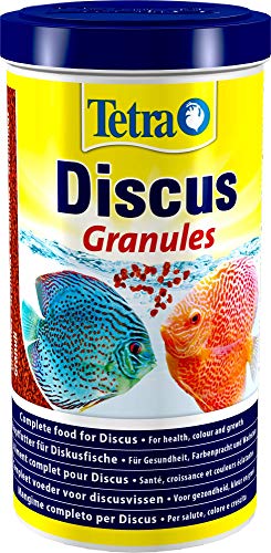 Tetra Discus Granules - Fischfutter für alle Diskusfische fördert Gesundheit Farbenpracht und Wachstum 1 L Dose