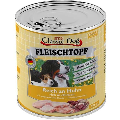 Classic Dog Dose Adult Fleischtopf Pur Reich an Huhn 800g Menge 6 je Bestelleinheit