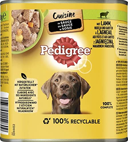 PEDIGREE Cuisine Hundenassfutter Lamm Nudeln Karotte 800 g Dose