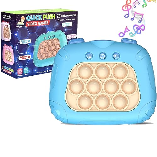 Yefun Pop Fidget it Quick Push Spiel Pop Fidget Elektronisches Sensorspiel Game Puzzle-Spielmaschine Game Controller Bubble Sensory Fidget Toy für Kinder Erwachsene Blau