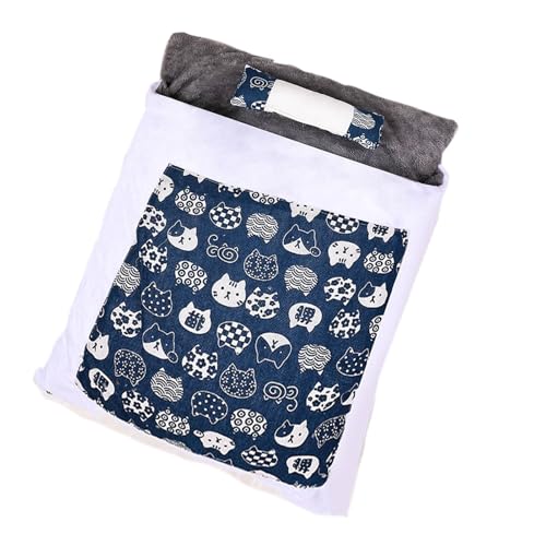 Winterschlafsack für Katzen Welpenschlafsack weicher Katzensack Katzenbett Kätzchenhöhlenbett Katzennest Bett zum Schlafen Welpenkuschelsack Katzenhaus