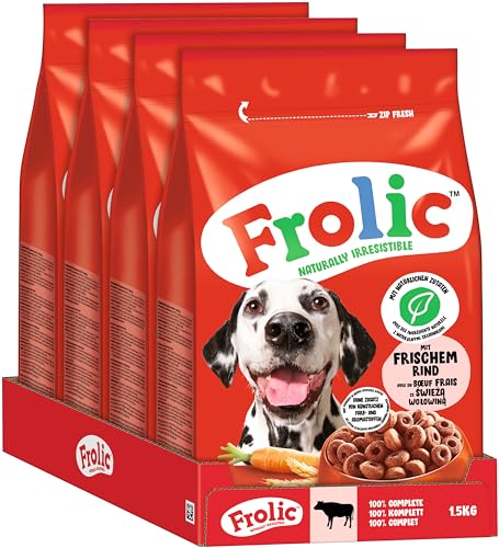Frolic Hunde Trockenfutter mit frischem Rind 4x1 5kg