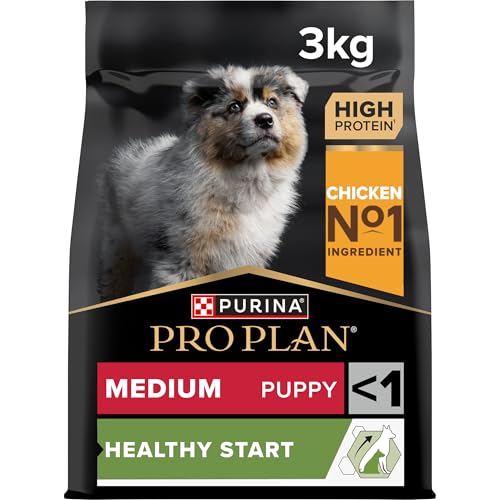 Pro Plan Grain Free Medium Puppy Healthy Start Welpenfutter trocken reich an Huhn 1er Pack 1 x 3 kg