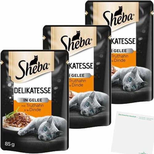 usy Bundle für Sheba Delikatesse in Gelee mit Truthahn 3er Pack 3x85g Beutel usy Block