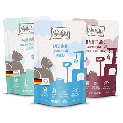    für   Mixpaket II 4 Wild Kaninchen 4 Pute 4 Ente Geflügel 12er 12x 125g