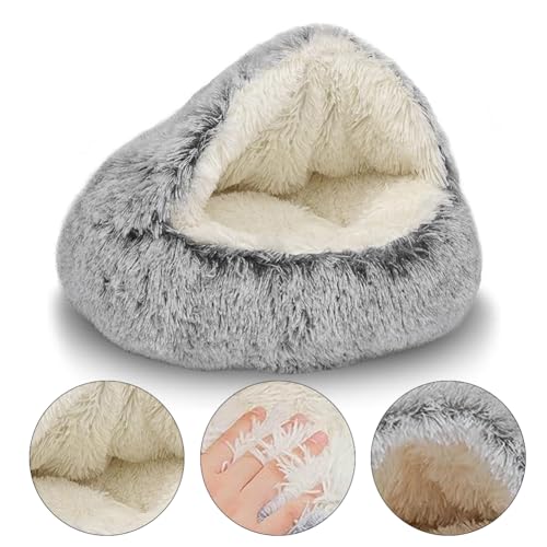 DASIAUTOEM Katzenbett 50cm Flauschiges Katzenbett Rundes Haustierbett FÃ¼r Katzen Und Welpen Katzen Schlafplatz KatzenkÃ¶rbchen Katzenbett HÃ¶hle fÃ¼r Winter Weicher Warmer Katzenversteck