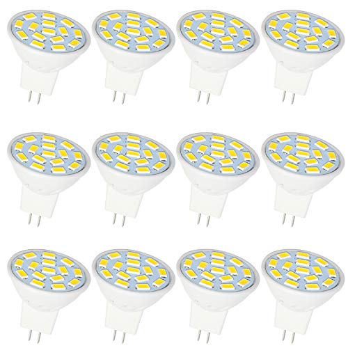 Jenyolon MR11 GU4 LED Lampen neutralweiß 2.5W 12V 4000K 300Lm Ersatz für 20-25W Halogenlampen Glühlampen GU4 MR11 LED Leuchtmittel Birne Spot Licht 120 Abstrahlwinkel 12er Pack