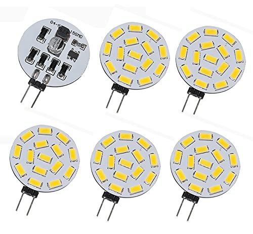 ShuoHui G4 LED 12V 24V Dimmbar 3.5W 350 Lumen 15 SMD 5630 DC 10V-30V 5 STÜCKE Warmweiß 3000k 3