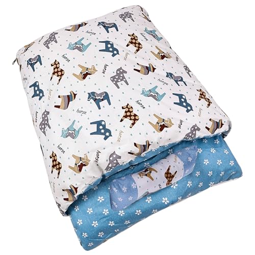 Hajimia Betten Katzenschlafsbag 25 6 x 19 7 Zoll warmes Katzenbett für Winterkatze Sack Bett mit Kissen abnehmbar waschbarer weicher Katze Kuschel Sack für Innenkatze Vorräte Blau
