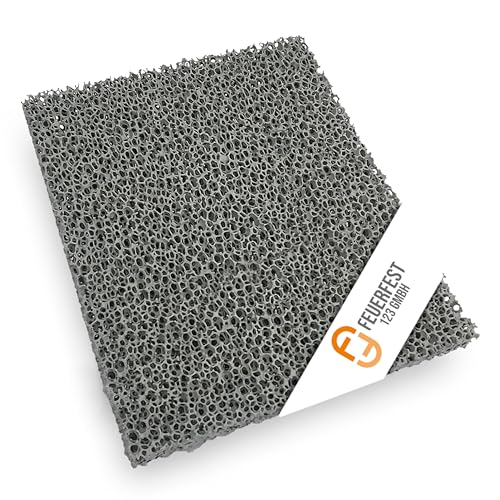 Feuerfest 123   Feinstaubfilter Kaminofen 225x155x25 mm Kompatibel mit Hark Feinstaub Rußfilter zum nachrüsten Kamine Öfen hitzebeständig bis 1.650 C