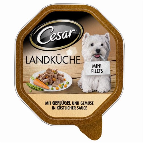 Cesar Mini Geflügel und Gemüse 14x150g Hundefutter