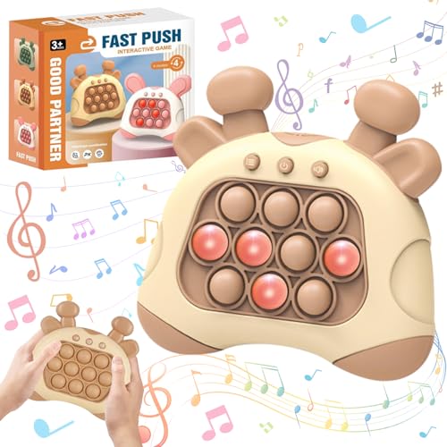 GAROMIA Spielmaschine Puzzle Tragbares Drückspiel elektronisches Spiel für Stressabbau Autismus Antistress für Hirsch