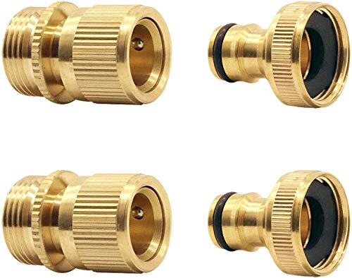 CT Gartenschlauch Schnellkupplung ausziehbar Gartenschlauch männlich A weiblich Adapter Anschluss für Wasserhahn und Jet 2 Stück