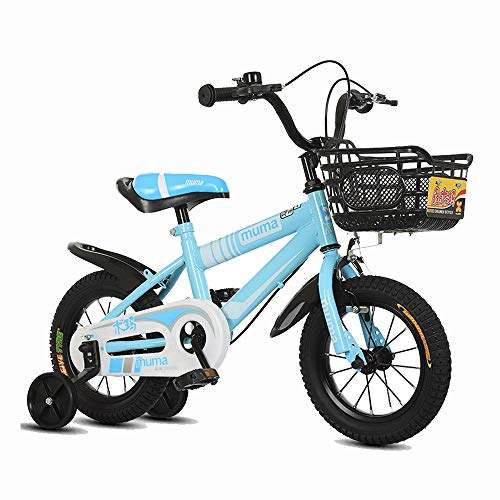 FUFU Freestyle Jungen Und Mädchen Bikes 4 Farben 12 14 Mit Stabilisatoren Schutzbleche Und Halter Color Blue Size 12in