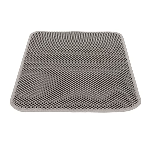 Katzenstrauspad Schlupfboden Doppelte Schicht Eva Littmatte für Kätzchen 50 X 40 Cm Schwarzer Katzenstreu Padcat Wurf Matcat Laute Padcat Wurf Trapper Matte Katzentruss Padcat Wurf Kastenkissen GRAY