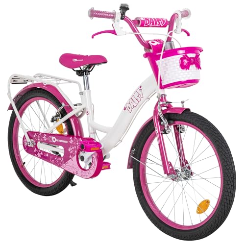 Actionbikes Kinderfahrrad Daisy 20 Kinder Fahrrad für Mädchen   Ab 6 9 Jahren   V Brake Bremse   Kettenschutz   Luftbereifung   Fahrräder   Laufrad   Kinderrad Daisy 20