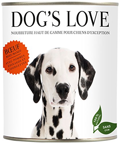 DOG S LOVE Classic Nassfutter Hund Rind mit Apfel Spinat Zucchini 12 x 400g