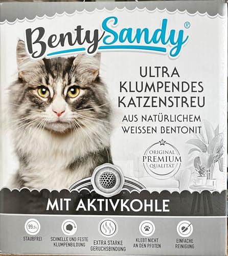 BentySandy Ultra Klumpendes Katzenstreu Aktivkohle