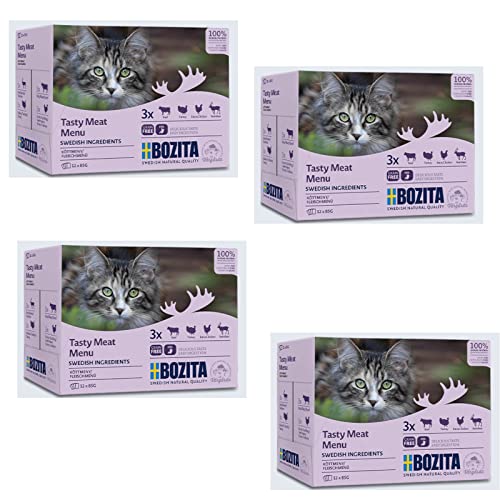 Bozita Multibox Tasty - Meat - Menu Katzenfutter - Bundle - 4 x 12 x 85g