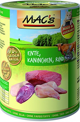 MAC s Cat Ente Kaninchen Rind getreidefrei 6 x 400 g
