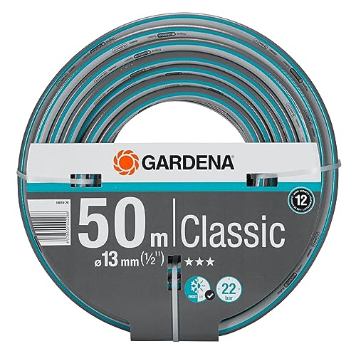  Classic Schlauch 1 2 50 m ohne systemteile Universeller aus robustem Kreuzgewebe 22 bar Berstdruck druck  UV beständig 18010 grau blau