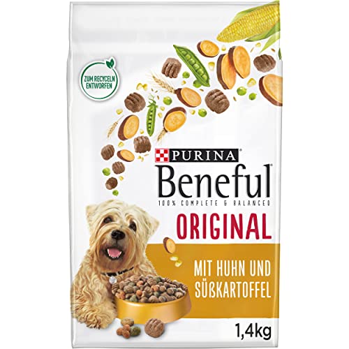 Beneful Original Hundefutter trocken mit Huhn und Süßkartoffel 6er Pack 6 x 1 4kg