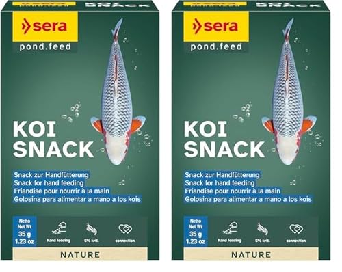 sera Koi Snack Nature 20 St 35 g - Koifutter - der Snack zur Fütterung aus der Hand Packung mit 2