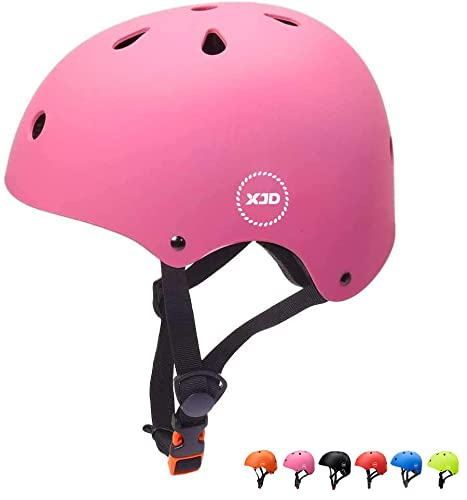 XJD Fahrradhelm Skateboard Helm Mädchen Helm zum Mitwachsen Skater Helm für 2 8 Jahre Einhorn Helm Kleinkind Helm Roller Verstellbar CE Zertifizierung Pink Small 49 55 cm