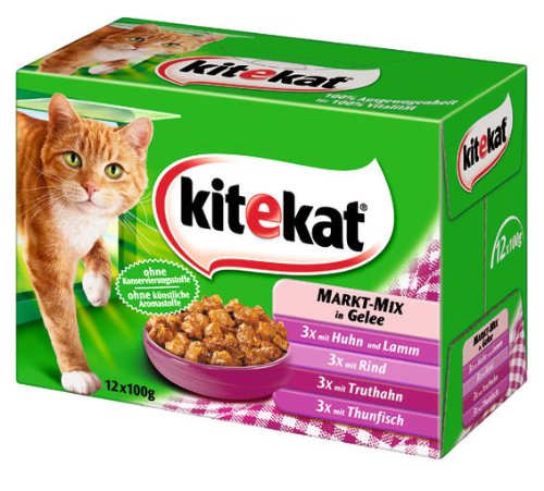 Kitekat Markt-Mix in Gelee 4x 12x100g - Katzenfutter