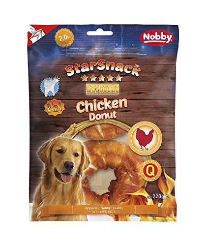 Nobby STARSNACK Barbecue Chicken Donut ca. 10 0 cm 1 Tüte je 2 Stück 1x ca. 220 g