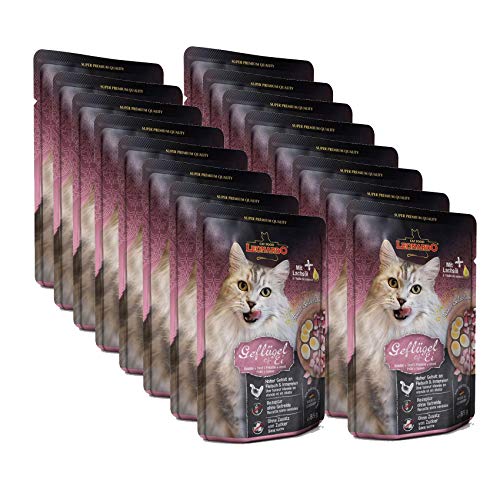 Leonardo Nassfutter für Katzen im Frischebeutel Geflügel Ei 16x85g