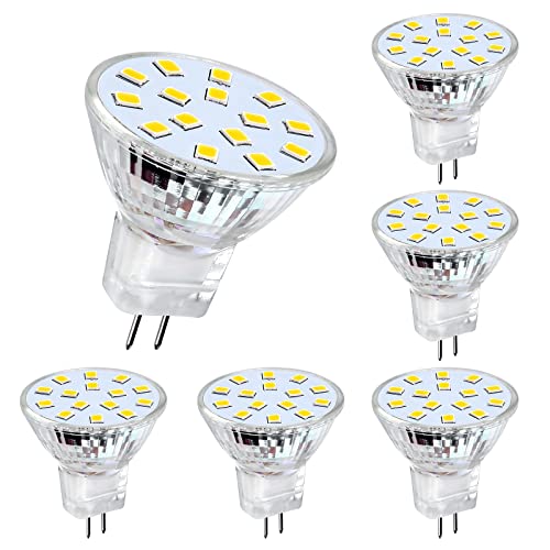 Mitening MR11 GU4 LED 2W Warmweiß AC DC 12V 3000K 235LM Leuchtmittel Reflektor Ersatz für 10-20W Halogenlampen Glühlampen GU4 MR11 LED Leuchtmittel Birne Spot Licht 120 Abstrahlwinkel 6er Pack